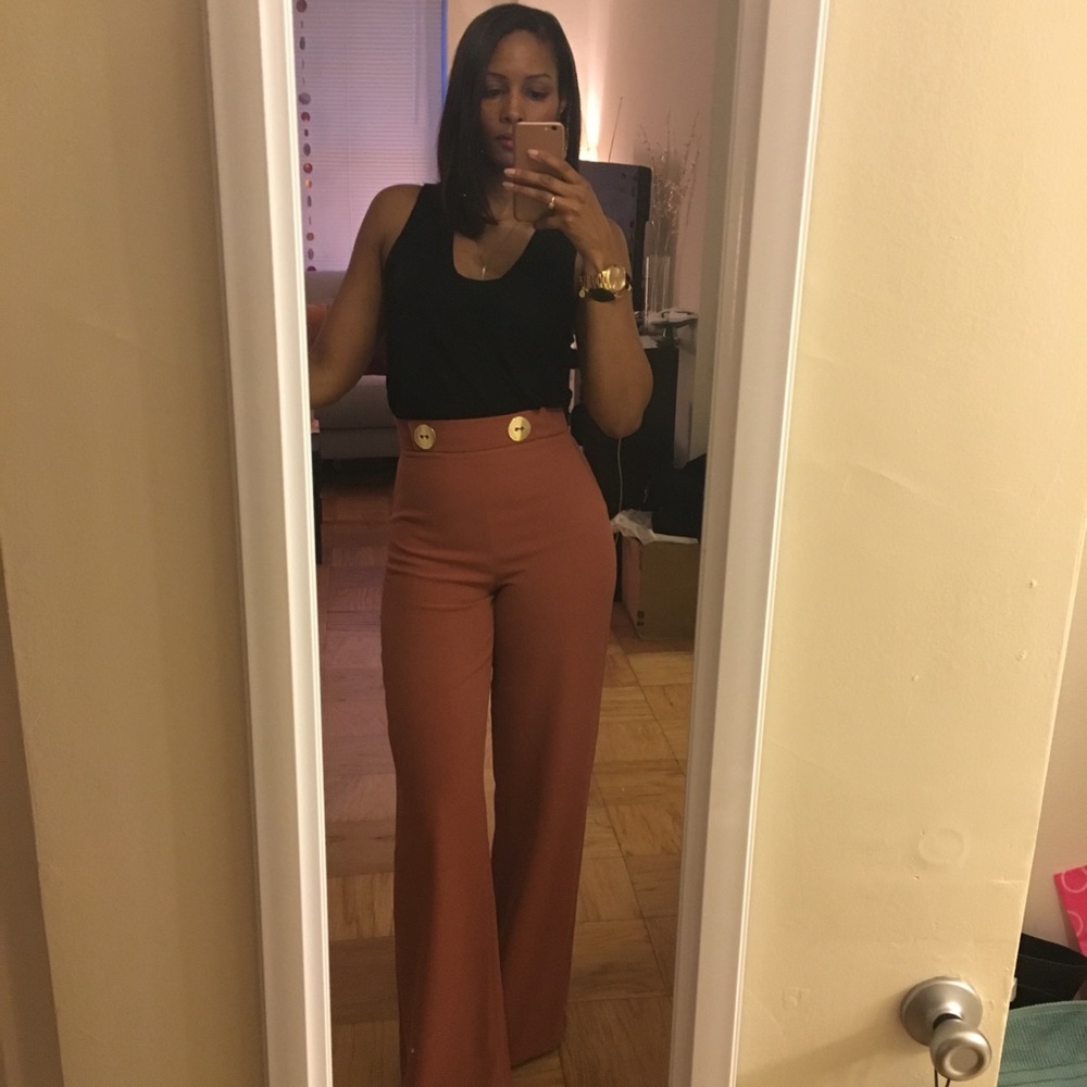 Zara High Waisted Wide Leg Pants